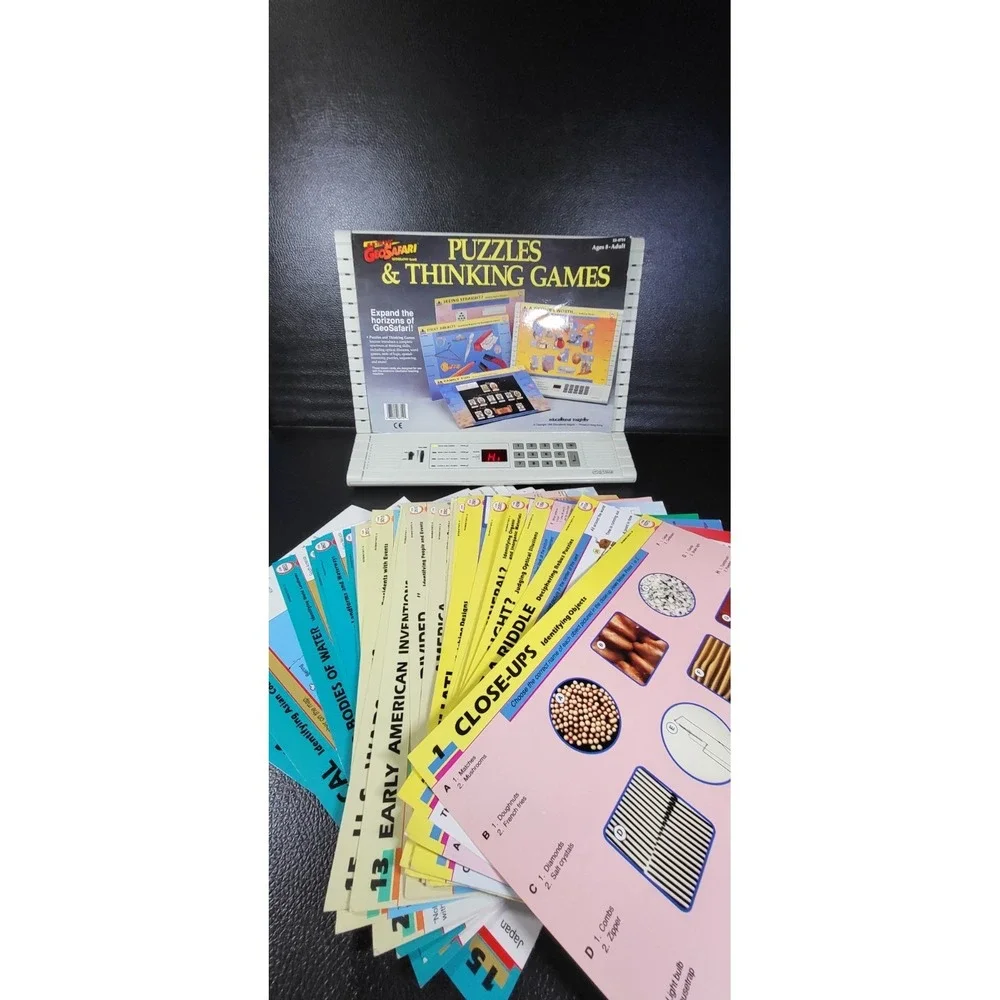 RARE Vintage GeoSafari EI-8700 Electronic Learning Game - Working 27 Cards READ*